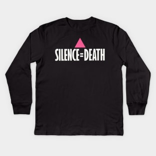 Silence = Death Kids Long Sleeve T-Shirt